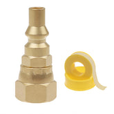 Timsec quick-connect 1/4 plug to 3/8 flare brass connector for RV propane