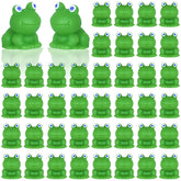 Tindobewan green mini frog pack of 50 resin figures for crafts