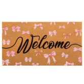 Tinideya coir welcome doormat at front door, traps dirt for cleaner floors.