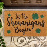 Tinideya st patricks day shamrock door mat with non-slip backing for the front door