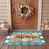 Tinideya summer door mat featuring coastal beach design for a welcoming entry