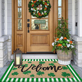 Tinideya two-layer doormat at entry with sturdy support and decorative flair.