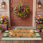 Tinideya welcome floral rug for front door with inviting ambience.