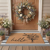 Tinideya welcome mat with hello print adds curb appeal and seasonal charm.