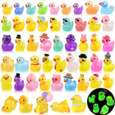 TINKRSTUFF mini resin ducks glow in the dark for playful desk decor
