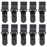 Tinoaly 6-pack garden flag clips securing a windy outdoor banner