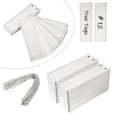 TINSKY aluminum plant labels in packaging, ready for outdoor use and long-lasting markers.