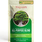 Tinyroots Bonsai Soil Mix bag front, ready-to-use blend for healthy root growth