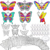 Tioncy butterfly suncatchers collection brightens windows with clear plastic shine