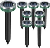 Tirgo 12PCAK solar mole deterrent stake guards your lawn from burrowing pests.