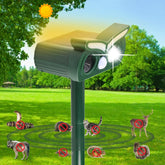 Tirgo 4Pack solar ultrasonic deterrent front view protects garden wildlife
