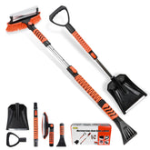 TIROL 42-inch ice scraper with extendable snow brush for quick car snow removal