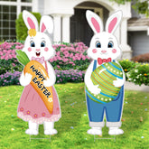 TISTON Easter Bunny yard sign 32in greets guests outdoors with vibrant color for celebrations