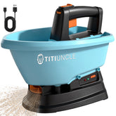 TITIUNCLE 3L electric seed spreader hopper enables wide lawn coverage.