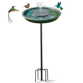 tiyiawi bird bath solar fountain nozzle creates gentle lotus spray attracting hummingbirds
