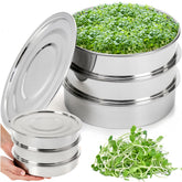 Tlence seed sprouting kit base in stainless steel for compact countertop use