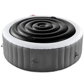 Tlswshsy 4.5 ft inflatable hot tub cover protects a round tub and reduces heat loss.