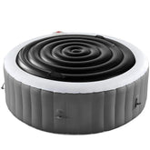 Tlswshsy 5.4 ft inflatable hot tub cover protects round tubs from debris and cold winds.