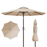 Tobeos 10ft patio umbrella with crank tilt providing broad shade for outdoor spaces