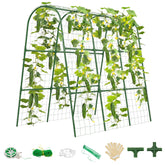 TOCCYARD cucumber trellis arch design supports climbing vines for raised beds.