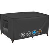 TOHONFOO patio coffee table cover front view demonstrating a snug, secure fit.
