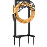 TomCare hose holder with a thick metal frame for durable outdoor use.