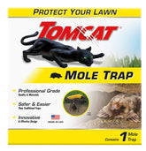Tomcat Mole Trap with dual-spring curve jaw captures moles quickly and cleanly.