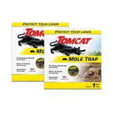 Tomcat Mole Trap dual-spring design for safe, efficient mole capture.
