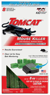 Tomcat Mouse Killer Station with clear lid for easy bait monitoring