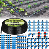 Tondiamo 1000 ft drip tape kit laid out for efficient garden watering.