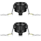 Tondiamo IBC tote drain adapter with camlock enabling 2in to 3/4in conversion.