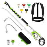 Tool Daily 21ft telescoping wand extends reach for roof and gutter cleaning.