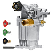 TOOLCY 3/4-inch shaft horizontal pump front view showing durable die-cast aluminum body