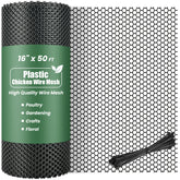 Toolterritary plastic wire mesh 16in by 50ft provides durable, weather-ready coverage for gardens.