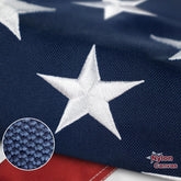 TOOUP nylon flag with embroidered stars for outdoor display
