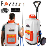 TOOVEM battery-powered backpack sprayer 4-gallon with comfortable straps for extended spraying