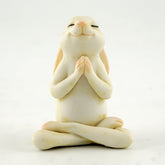 Top Collection bunny statue in Namaste pose for cozy indoor fairy garden displays.