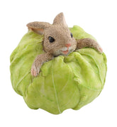 Top Collection rabbit stuck in cabbage statue for fairy gardens adds whimsy and charm.