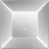 Top Hill Upgtaded square reflector shield front view directs heat outward for patio comfort