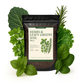 Top Tier Genetics potting mix package supports easy indoor herb gardening.
