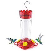 TOP XIAN hummingbird feeder with four ports attracts visitors to your garden.