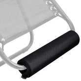 TOPJUM zero gravity foot rest cushion installed on outdoor chair for extended comfort