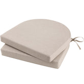 Topotdor outdoor chair cushions set of 2 in beige, waterproof for patio seating comfort.