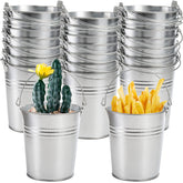 TOPZEA galvanized bucket opening diameter 4.5x5 inches for compact party favors