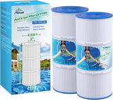 TOREAD PWK35B filter front view showing durable end caps for spa filtration.