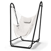 TOREVSIOR hammock chair stand front view for stable outdoor lounging.