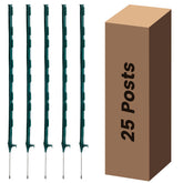 Toriexon 25-pack fence posts ready for ground installation with step-in stability.