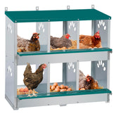 Toriexon chicken nesting box 6-compartment design for tidy egg collection.