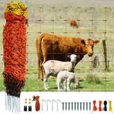 Toriexon electric netting unrolled in backyard for quick, visible fencing