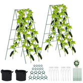 Toriexon Foldable Cucumber Trellis side view shows space-saving vertical support.